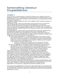 Samenvatting tentamenstof Drugs&Addiction