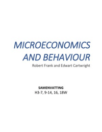 Samenvatting Microeconomics and Behaviour (Edition 2013)