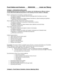 Samenvatting RSO22306 Food Culture and Customs