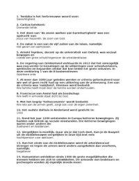 Toetsvragen en antwoorden van Basisboek geschiedenis sociaal werk in Nederland