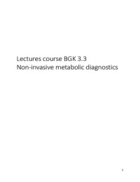Non-invasive metabolic diagnostics and the metabolic syndrome