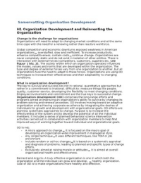 Summary Organization Development