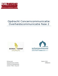 Paper concerncommunicatie (overheidscommunicatie)
