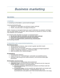 Business marketing (volledig)