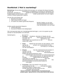 Bedrijfskunde Grondslagen van de marketing&period; Financial Services Management jaar 1 blok 2