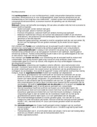 Samenvatting voor deeltoets 'Economie en Recht' + aantekeningen hoorcolleges en werkcolleges