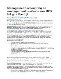 Management accounting en management control