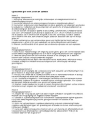 Vragen per week voor Client en context A