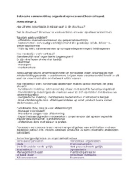 Organisatieprocessen Hoofdstuk 1 t&sol;m 4