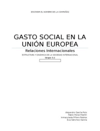 El gasto social en la Unión Europea