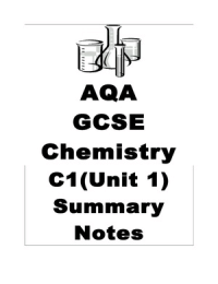 AQA GCSE ChemistryUnit 1 Revision notes FULL