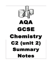 AQA GCSE ChemistryUnit 2 Revision notes FULL