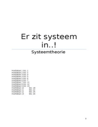 Er zit systeem in&excl; - Systeem Theorie