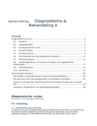 Samenvatting Diagnostische Cyclus + Aanvullende literatuur
