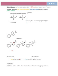 A Level OCR Chemistry A - F324 Optical Isomerism