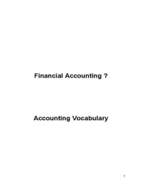 Financial Accounting Vocabulary