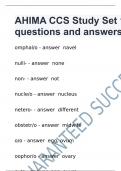 AHIMA CCS Study Set 1 questions and answers