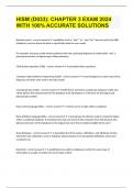 HISM &lpar;D033&rpar;&colon; CHAPTER 3 EXAM 2024 WITH 100&percnt; ACCURATE SOLUTIONS