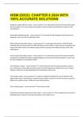  HISM &lpar;D033&rpar;&colon; CHAPTER 6 2024 WITH 100&percnt; ACCURATE SOLUTIONS