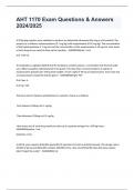 AHT 1170 Exam Questions & Answers 2024&sol;2025