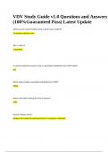 VDV Study Guide v1&period;0 Questions and Answers &lpar;100&percnt;Guaranteed Pass&rpar; Latest Update&period;