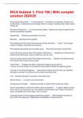 RICA Subtest 1- First 100 &vert; With complet solution 2024&sol;25