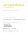 Substance Abuse Counseling Final Exam Real Updated Questions and Answers 2024&sol;2025 with complete solution