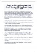 Study for 3.0 PGA Associate PGM  Qualifying Level 2 Prep Exam Study  Guide Q&A
