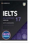 Cambridge IELTS 17 Academic with 100% correct answers | verified | latest update 2024