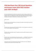CISA Real Exam Over 900 Actual Questions and Answer Latest 2024/2025 Solution pack 100% Verified!!