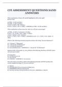 CFI ASSESSMENT QUESTIONS SAND ANSWERS