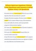 INP402 EpicCare Inpatient Clinical Exam Questions and Answers (Latest Update 2024) 176 Questions