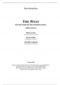 TESTBANK AND INSTRUCTOR MANUAL FOR THE WEST ENCOUNTERS & TRANSFORMATIONS THIRD EDITION BY BRIAN EDWARD VELDMAN (2)