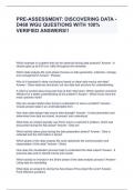 PRE-ASSESSMENT&colon; DISCOVERING DATA - D468 WGU QUESTIONS WITH 100&percnt; VERIFIED ANSWERS&excl;&excl;