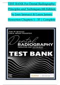 TEST BANK For Dental Radiography: Principles and Techniques 6th Edition by Joen Iannucci & Laura Jansen Howerton, Verified Chapters 1 - 35, Complete Newest Version
