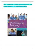TEST BANK For Leddy & Pepper’s Professional Nursing, 10th Edition by Lucy Hood, Verified Chapters 1 - 22, Complete Newest Version