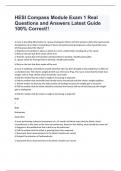 HESI Compass Module Exam 1 Real Questions and Answers Latest Guide 100&percnt; Correct&excl;&excl;