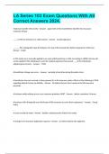 LA Series 103 Exam Questions With All Correct Answers 2024&period;