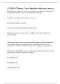 ATI TEAS 7 Science Pretest Questions with correct answers