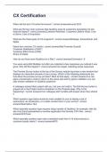 CX Certification Exam with 100&percnt;  correct solutions 2024