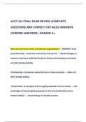 ACCT 201 FINAL EXAM REVIEW &vert;COMPLETE  QUESTIONS AND CORRECT DETAILED ANSWERS  &lpar;VERIFIED ANSWERS &rpar; GRADED A&plus;&period;