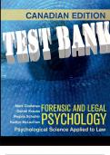 TEST BANK FOR FORENSIC AND LEGAL PSYCHOLOGY&comma; 1ST CANADIAN EDITION&comma; MARK