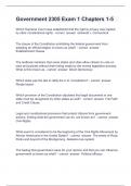 Government 2305 Exam 1 Chapters 1  Collin College  Question and answers rated A&plus; 