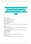 REMAR NGN NCLEX ACTUAL EXAM QUESTIONS AND VERIFIED CORRECT ANSWERS WITH COMPLETE SOLUTIONS GRADED A++ ALREADY PASSED