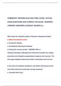 COMMUNITY NURSING 2023-2024 FINAL EXAM &vert;ACTUAL  EXAM QUESTIONS AND CORRECT DETAILED ANSWERS  &lpar;VERIFIED ANSWERS&rpar; ALREADY GRADED A&plus;&period;