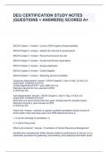 DEU CERTIFICATION STUDY NOTES &lpar;QUESTIONS &plus; ANSWERS&rpar; SCORED A&plus;