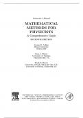 MATHEMATICAL METHODS FOR PHYSICISTS A Comprehensive Guide SEVENTH EDITION George B. Arfken Miami University