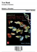 Test Bank for Concepts of Genetics, 3rd Edition by Brooker, 9781259879906, Covering Chapters 1-24 | Includes Rationales