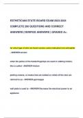 ESTHETICIAN STATE BOARD EXAM 2023-2024  COMPLETE 200 QUESTIONS AND CORRECT  ANSWERS (VERIFIED ANSWERS ) GRADED A+.