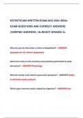 ESTHETICIAN WRITTEN EXAM 2023-2024 |REAL  EXAM QUESTIONS AND CORRECT ANSWERS  (VERIFIED ANSWERS ) ALREADY GRADED A+